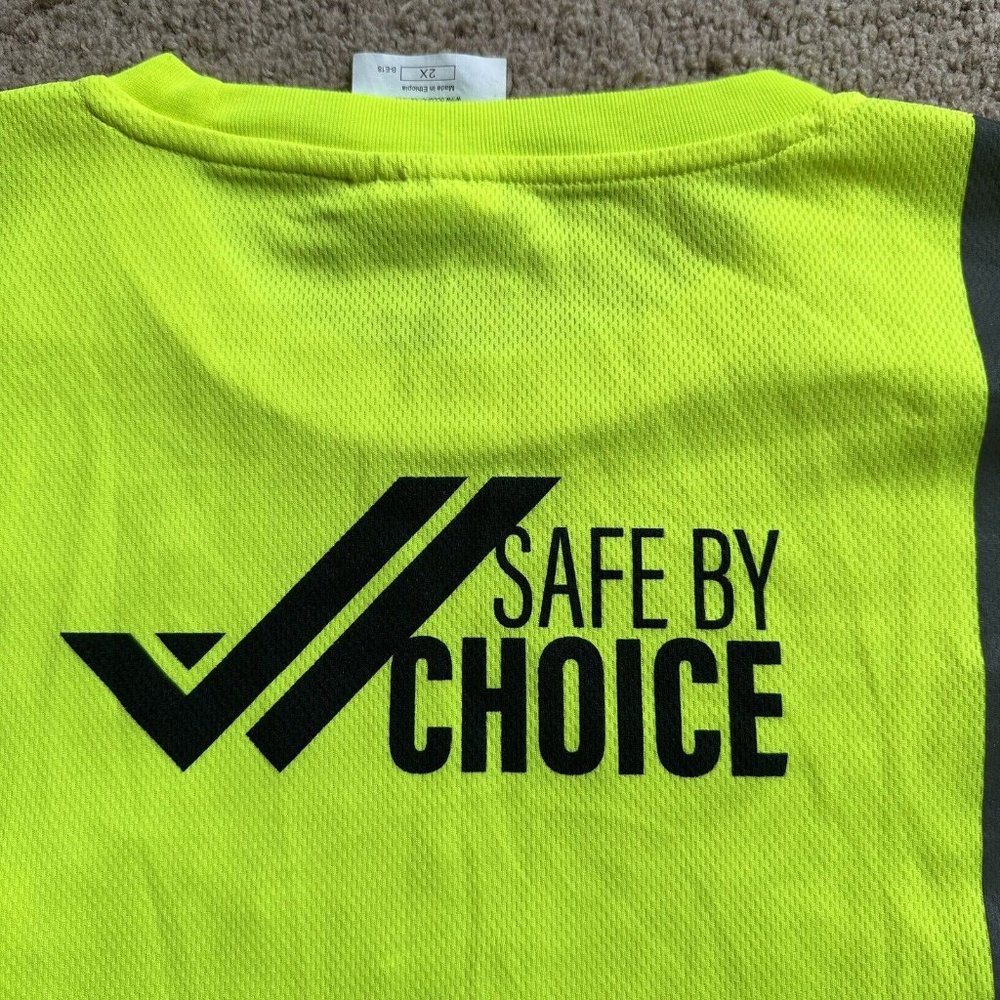 OccuNomix Shirt Mens 2X Yellow LUX-SSETP2B Class 2 Hi Visibility Short Sleeve - Picture 3 of 13